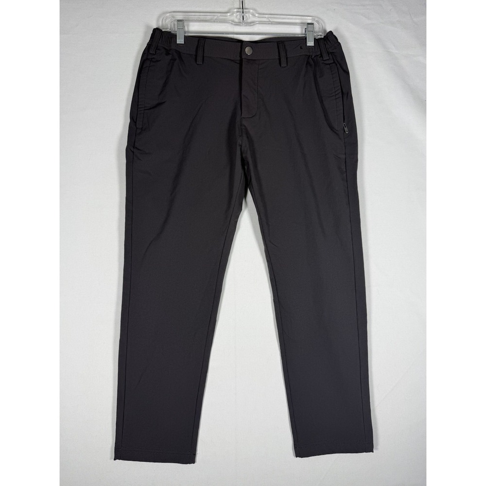 U-510 Pants Mens 32x25 Gray Chino Performance Stretch Charcoal Elastic Waist